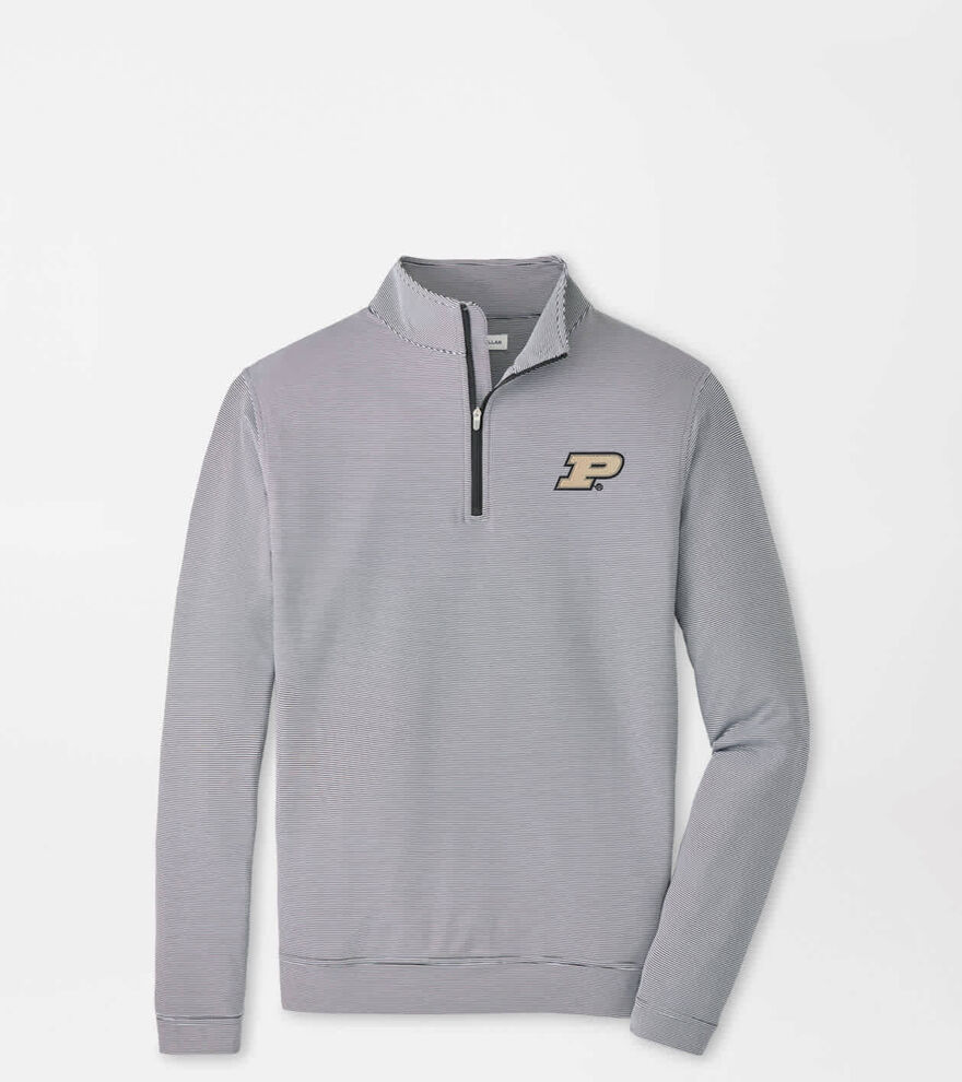 Purdue Perth Sugar Stripe Performance Quarter-Zip