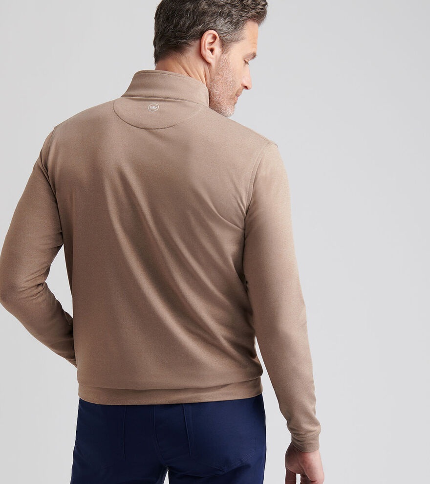 Peter Millar Men's Perth Mélange Performance Quarter-Zip Pullover Sweater - Bluebird