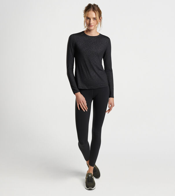 Lunar Long-Sleeve Performance Embossed Tee