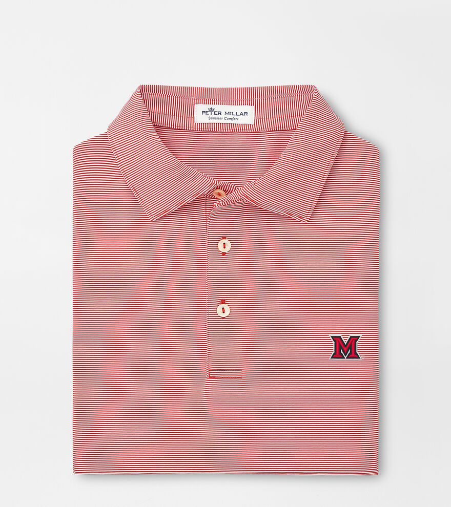 Miami of Ohio Jubilee Stripe Performance Polo image number 1