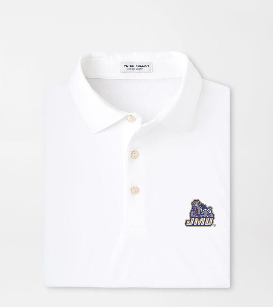 James Madison University Solid Performance Jersey Polo image number 1