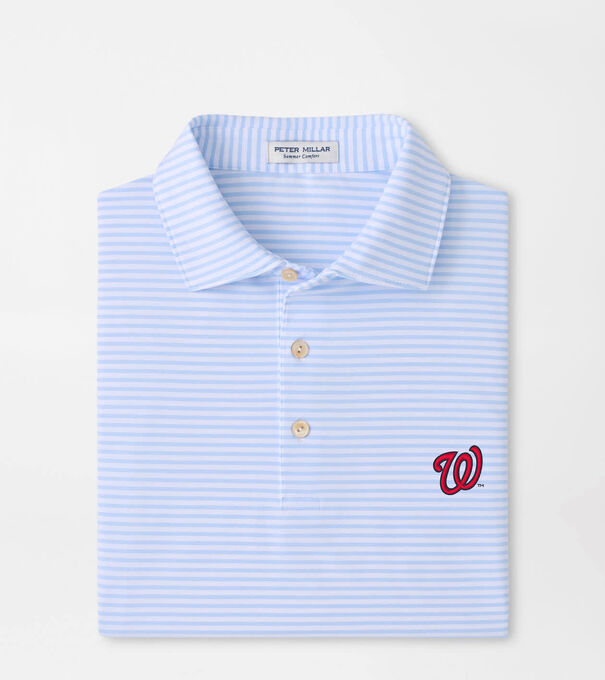 Washington Nationals Tiebreaker Performance Jersey Stripe Polo
