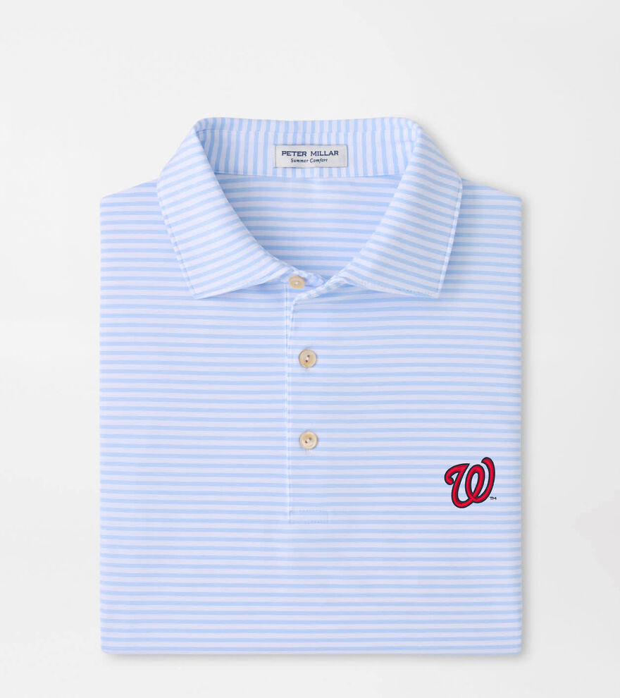 Washington Nationals Tiebreaker Performance Jersey Stripe Polo