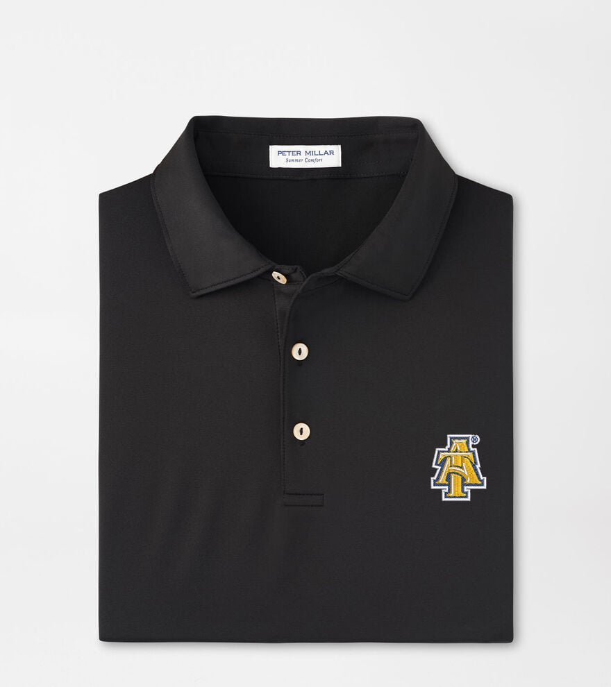 NC A&T Solid Performance Jersey Polo image number 1