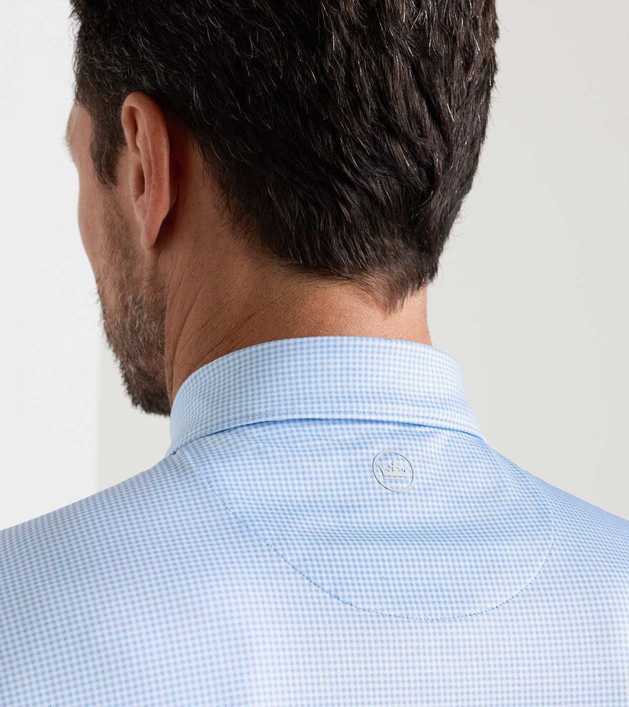 Gingham Performance Jersey Polo image number 4
