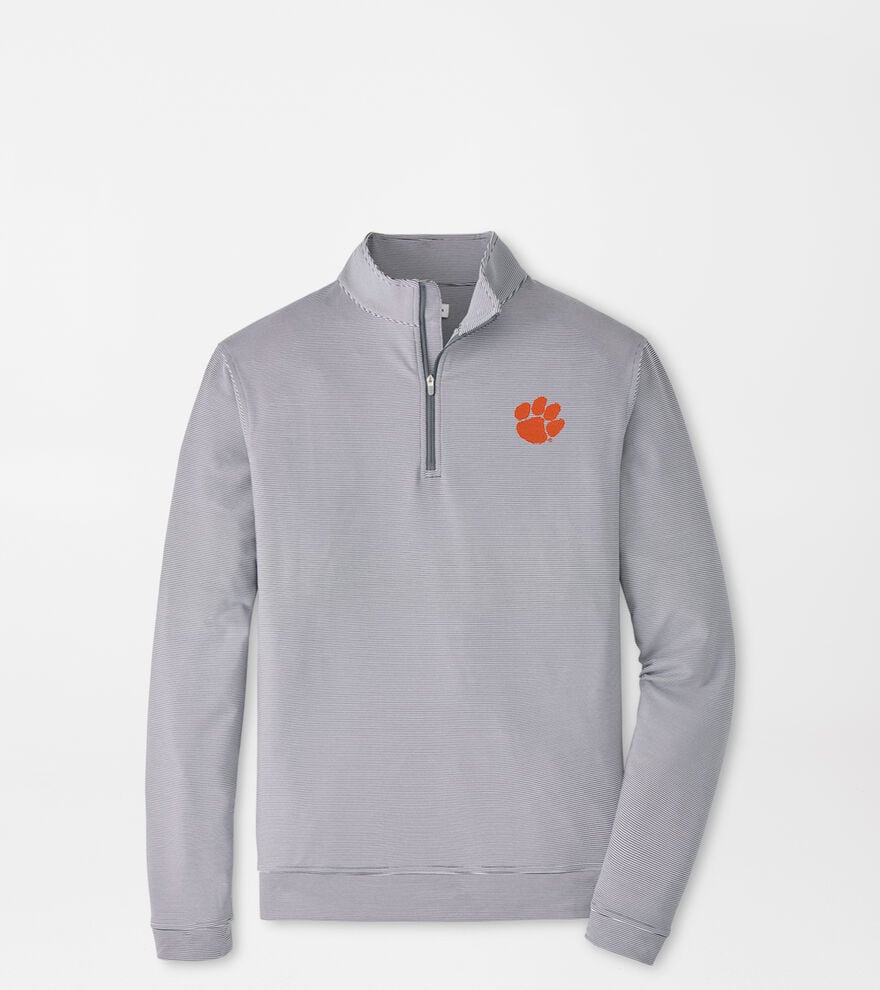 Clemson Perth Sugar Stripe Performance Quarter-Zip image number 1
