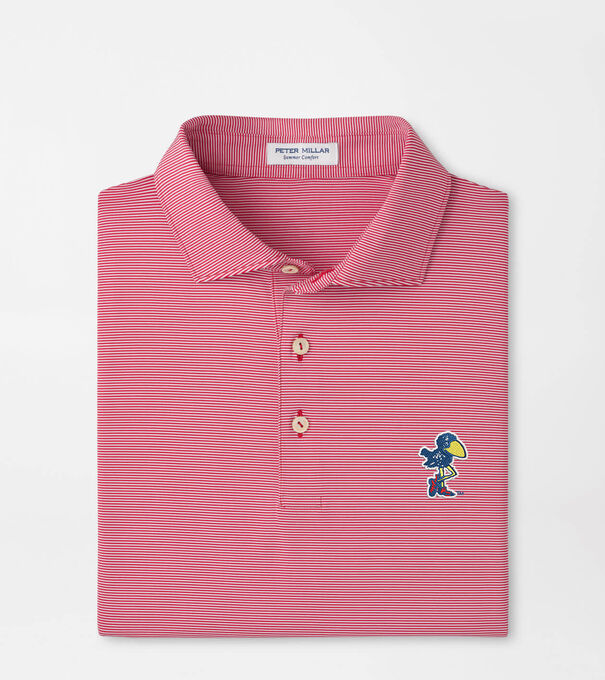 Kansas Vault Jubilee Stripe Performance Polo