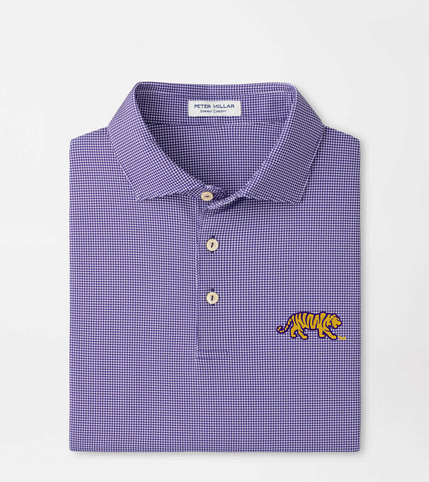 LSU Mike the Tiger Border Performance Jersey Polo