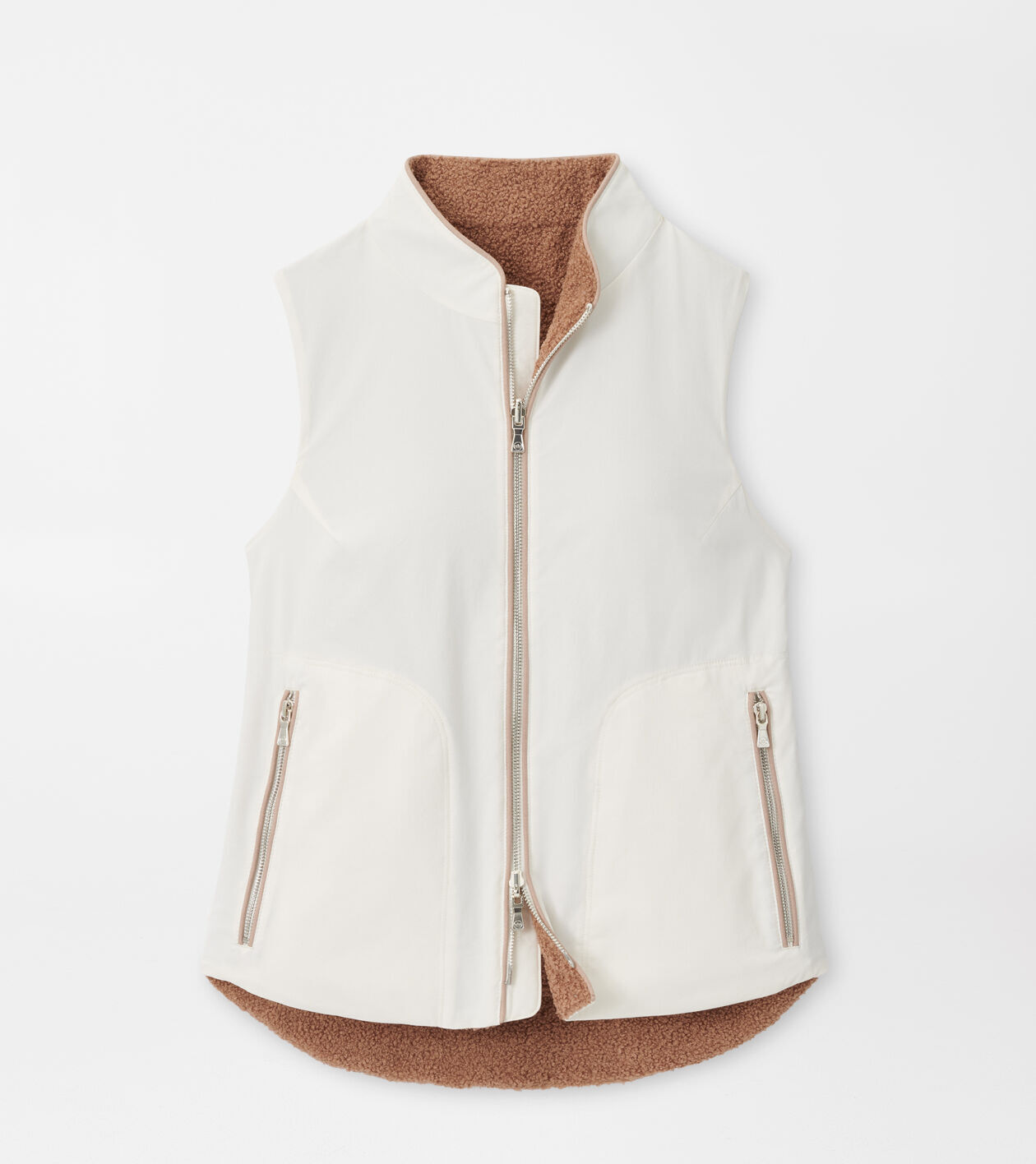 Reversible Sherpa Surge Full Zip Vest |Women's Vests | Peter Millar