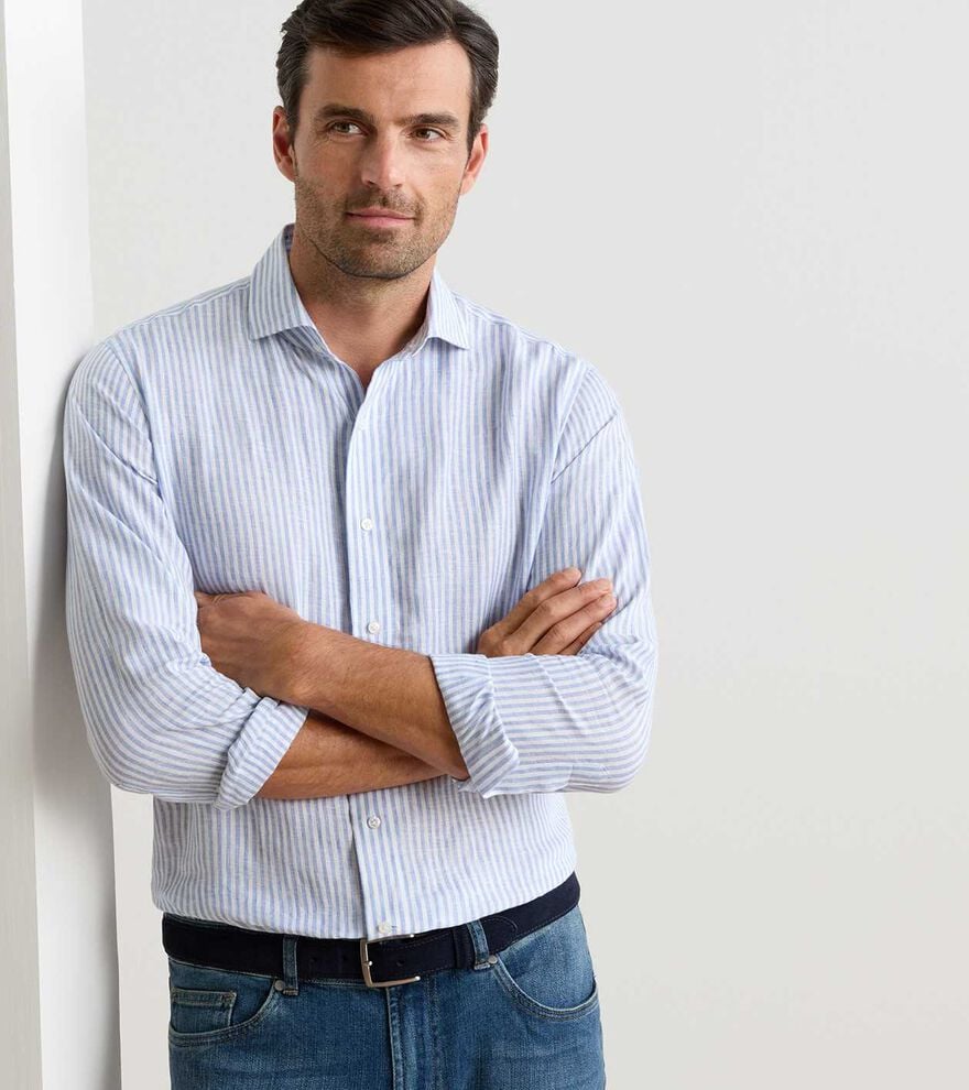 Astino Lino Stripe Sport Shirt image number 2