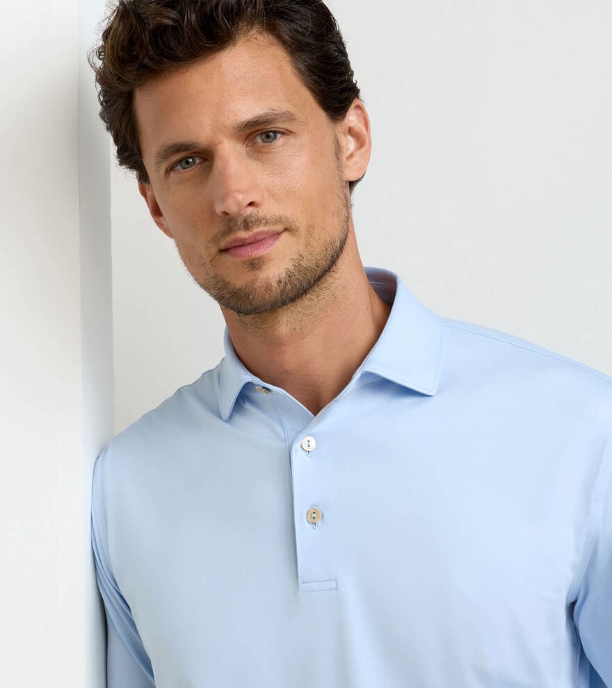 Solid Stretch Jersey Long Sleeve Polo image number 5