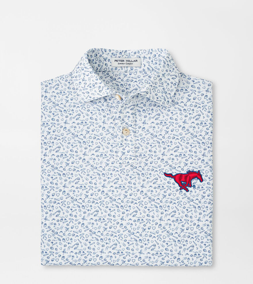 SMU Batter Up Youth Performance Jersey Polo image number 1