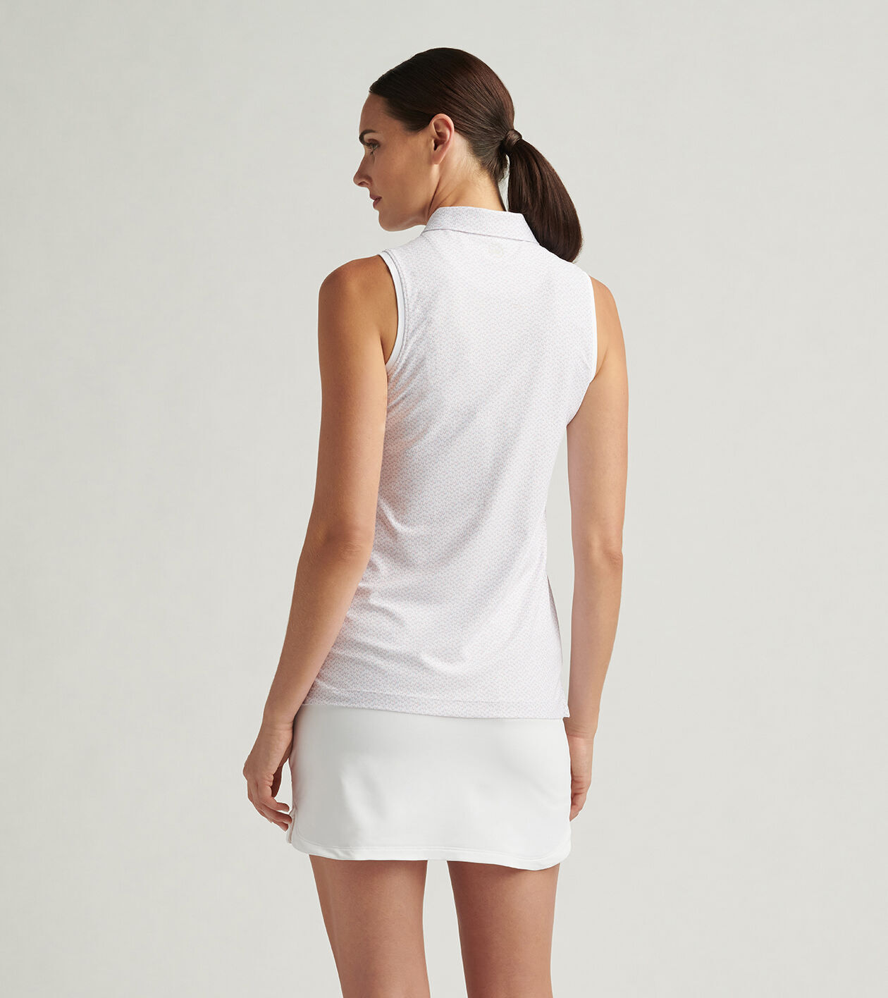 Sangria Banded Sport Mesh Sleeveless Button Polo | Women's