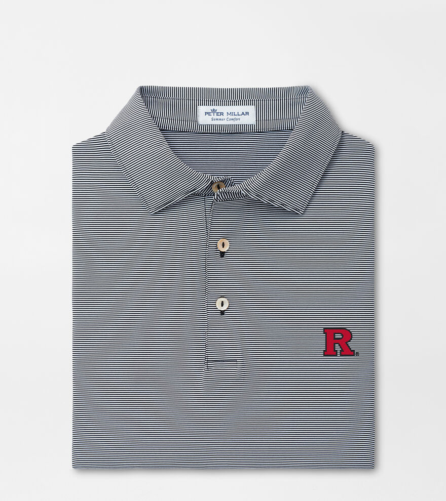 Rutgers Jubilee Stripe Performance Polo image number 1