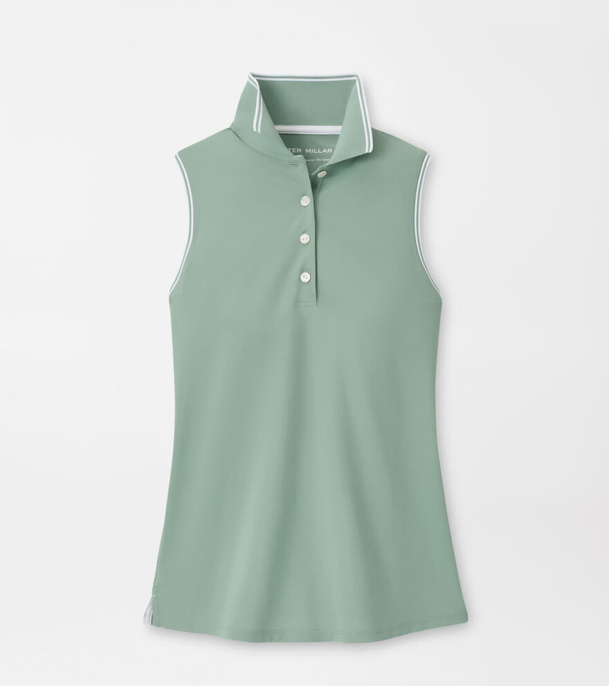 Canterbury Tipped Sport Mesh Sleeveless Polo image number 1