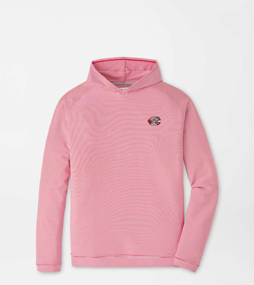 Cooperstown Cincinnati Reds Pine Sugar Stripe Performance Hoodie
