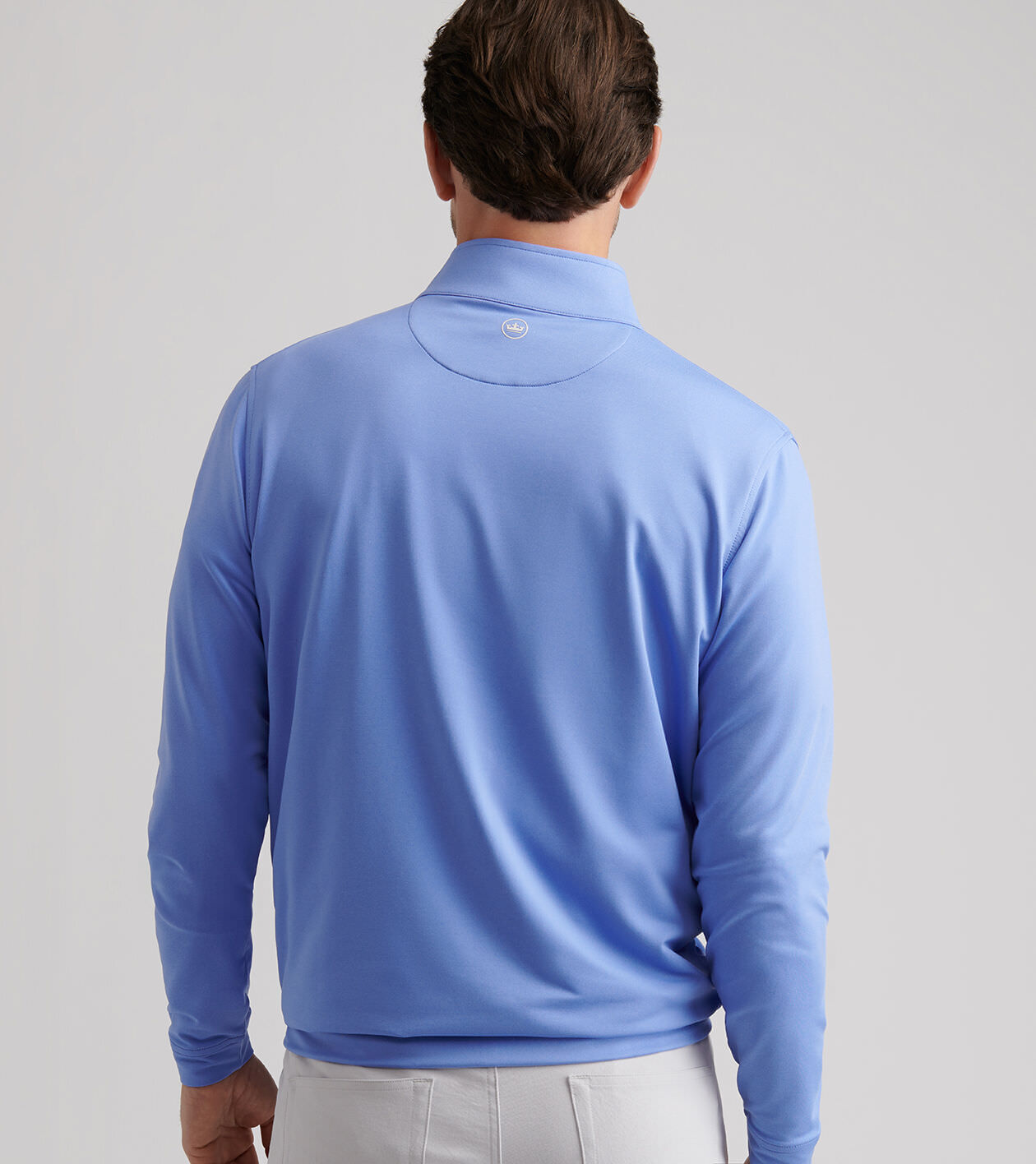 Logo Jacket | Embroidered Peter Millar Men's British Grey