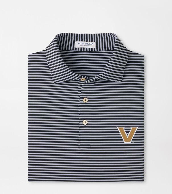 Vanderbilt Tiebreaker Performance Jersey Stripe Polo