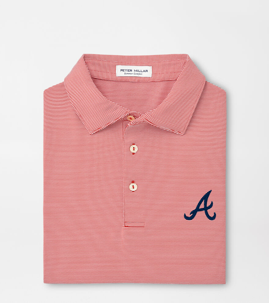 Atlanta Braves Jubilee Stripe Performance Polo image number 1