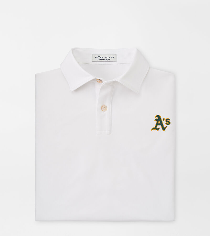 Oakland A's Solid Youth Performance Jersey Polo image number 1