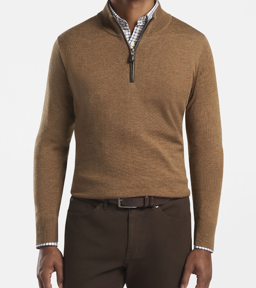 Crown Soft Nappa Trim Quarter-Zip - Alternate Image 1