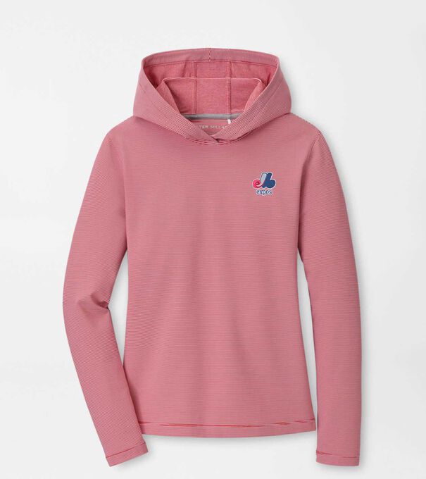 Cooperstown Montreal Expos Women's Pine Sugar Stripe Performance Hoodie