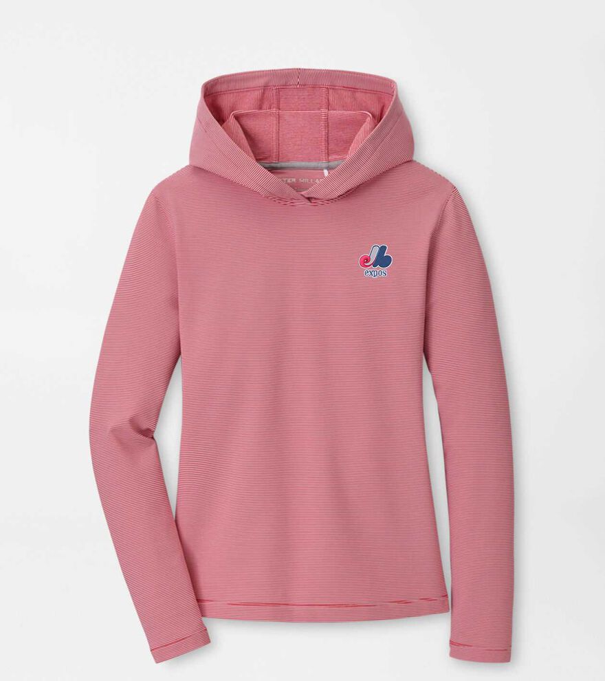 Cooperstown Montreal Expos Women's Pine Sugar Stripe Performance Hoodie
