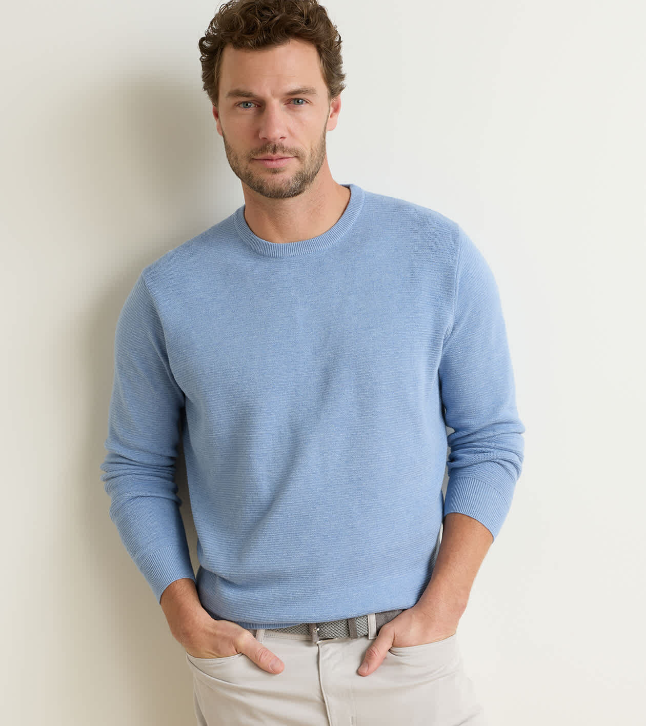 Coolspun Lite Textured Crewneck Sweater | Men's Sweaters | Peter
