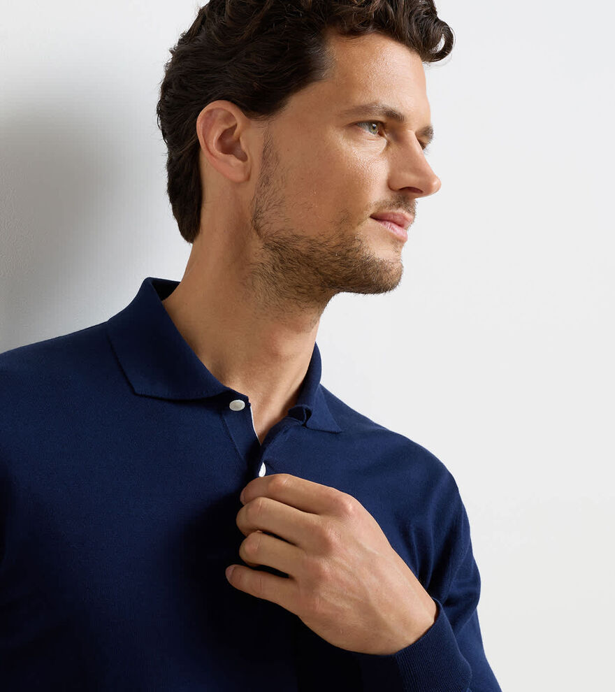 Mariner Sea Island Cotton Sweater Polo image number 4