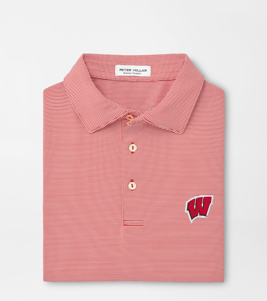 Wisconsin Jubilee Stripe Performance Polo image number 1