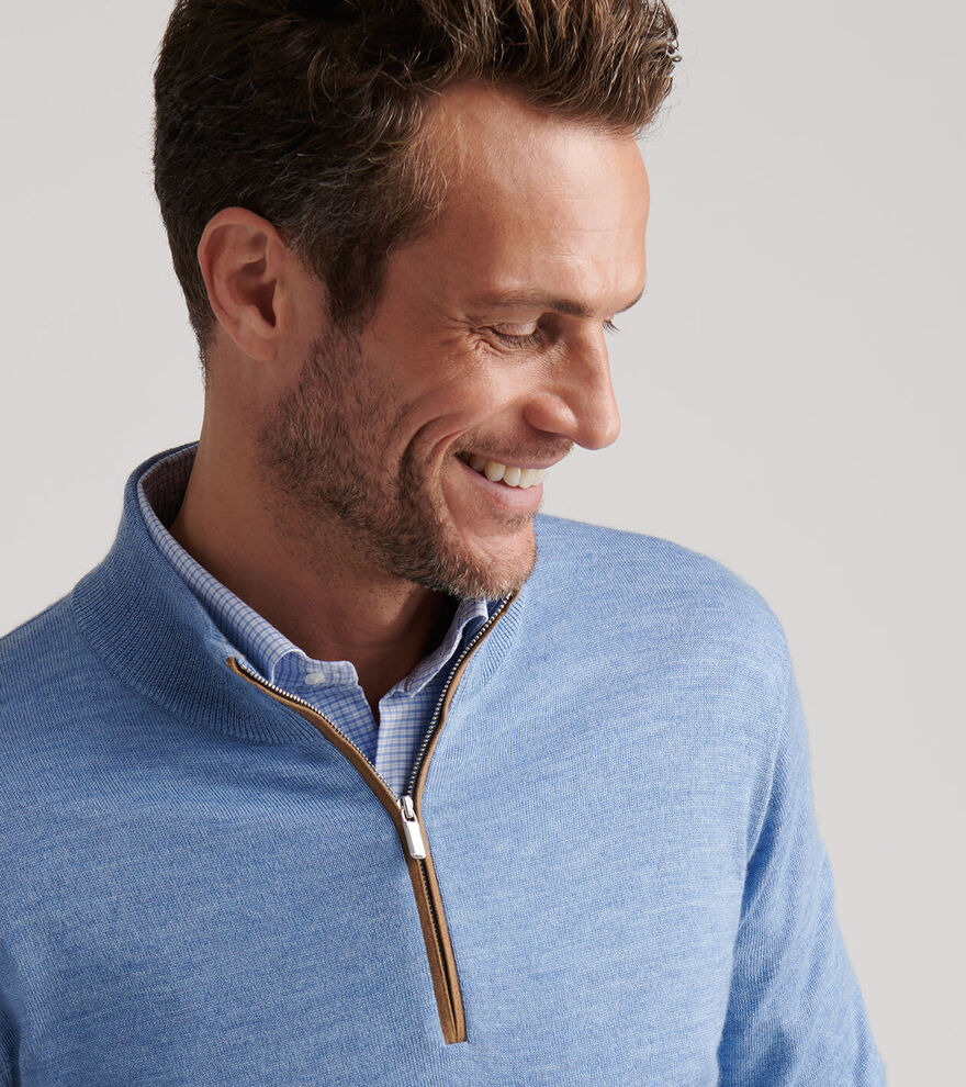 Autumn Crest Suede Trim Quarter-Zip image number 4