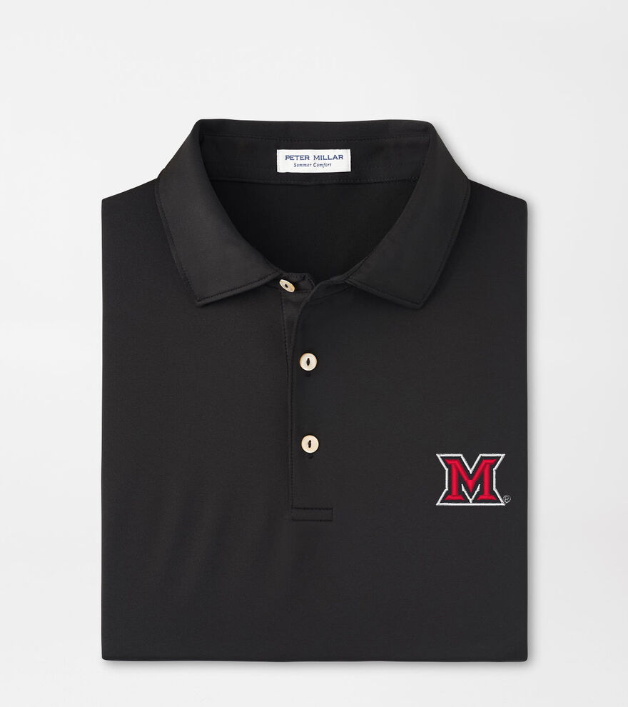 Miami of Ohio Solid Performance Jersey Polo image number 1