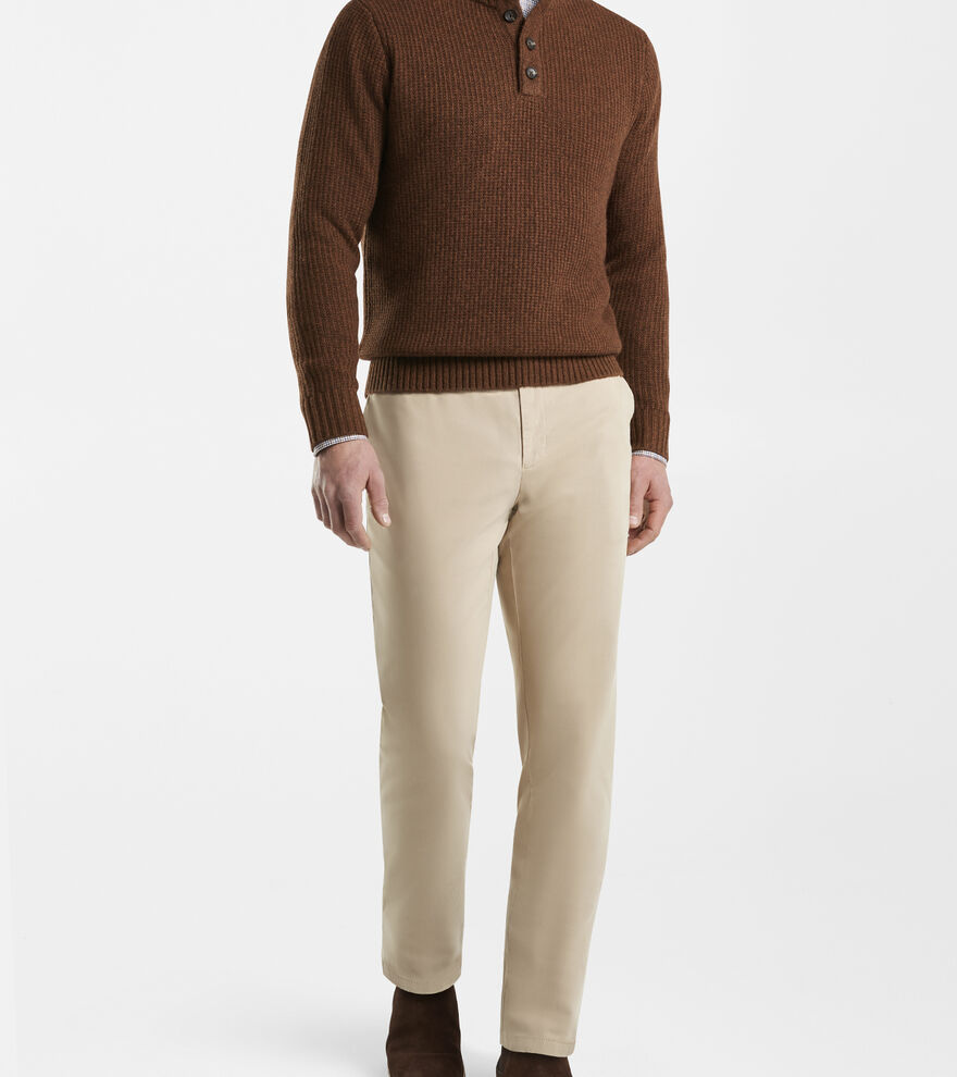 Basket-Weave Button Mock Sweater - Alternate Image 3