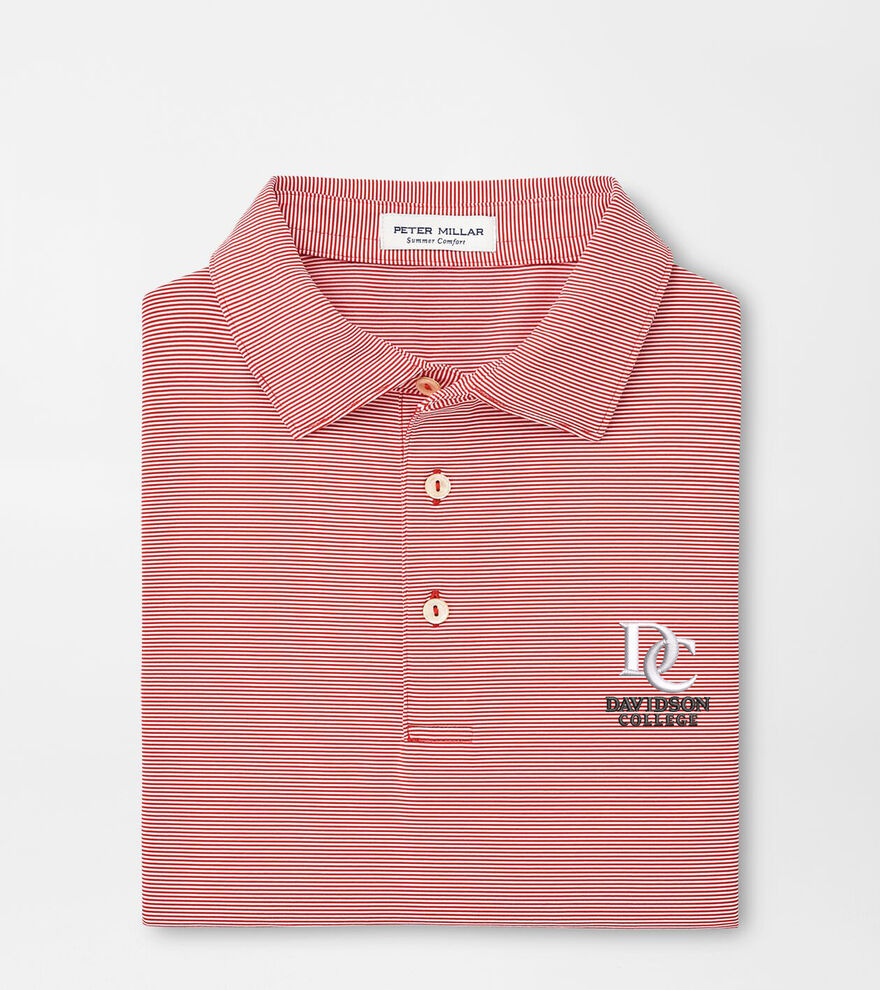 Davidson College Jubilee Stripe Performance Polo image number 1