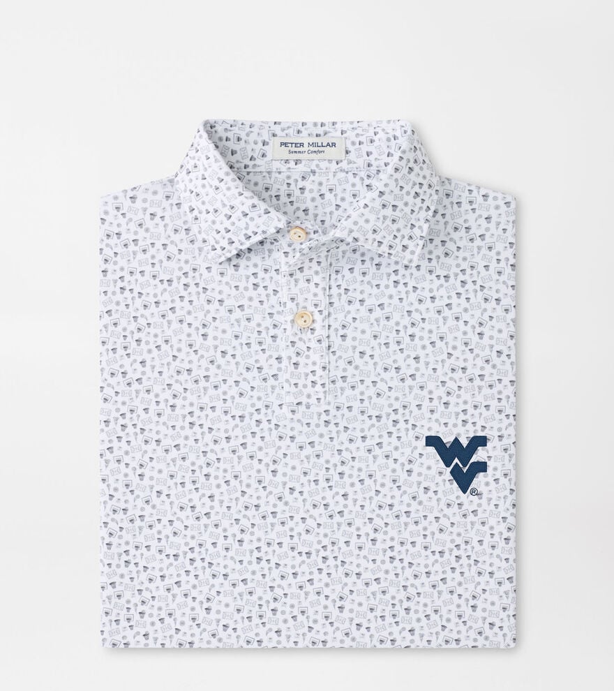 West Virginia Buzzer Beater Youth Performance Jersey Polo image number 1