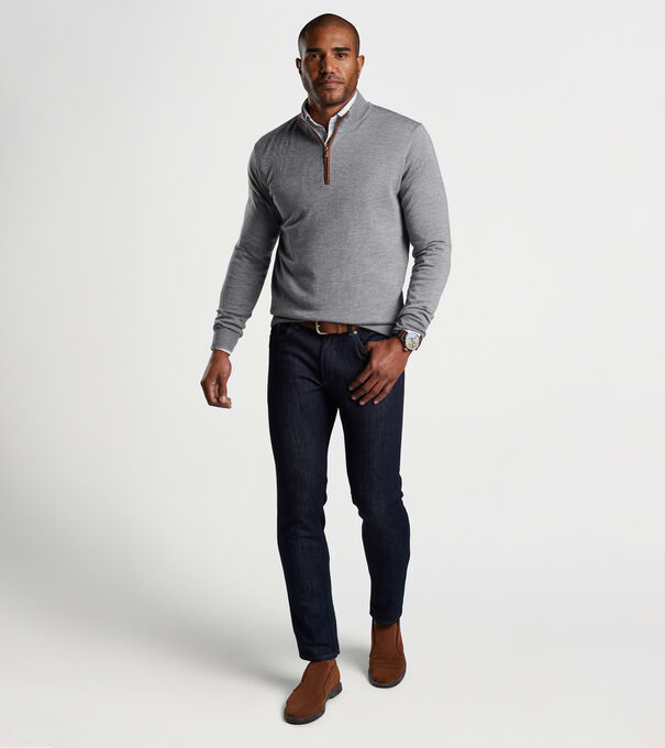 Autumn Crest Suede Trim Quarter-Zip