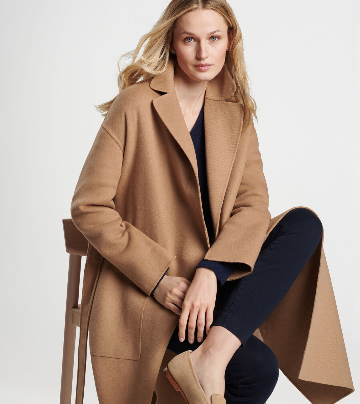 Peter Millar Women s Artisan Crafted Cashmere Topcoat Color Camel Size L