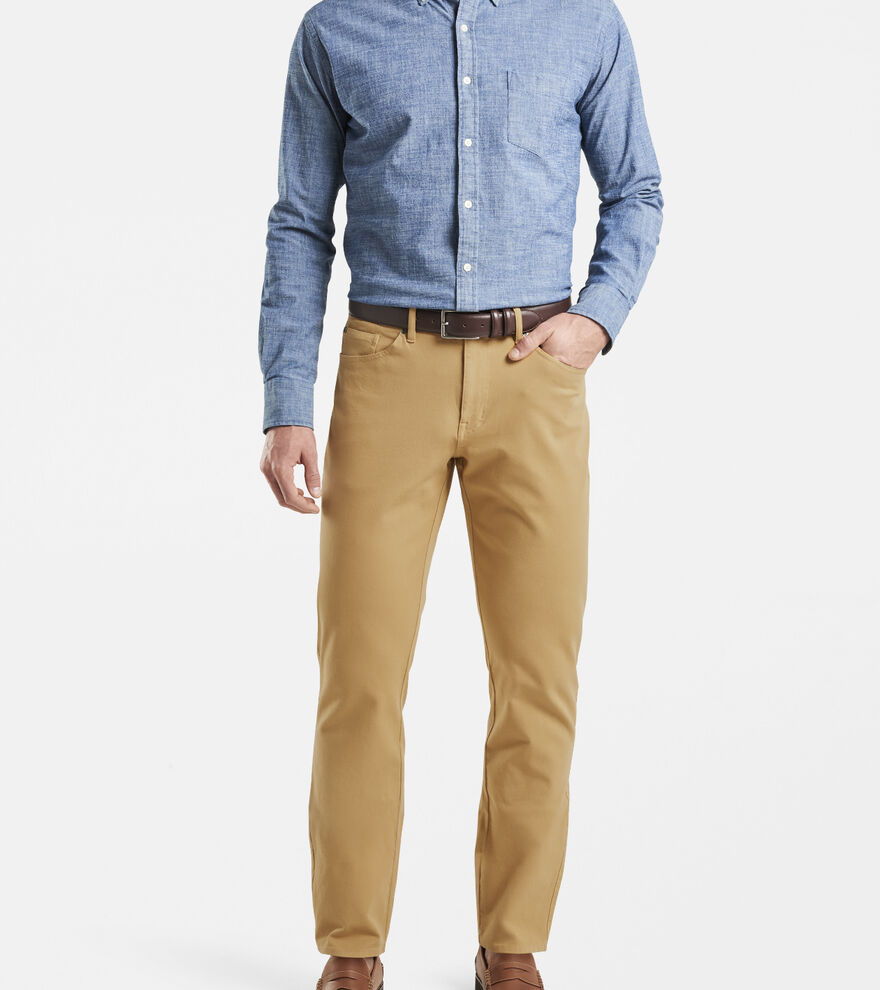 Four-Way Stretch Canvas Five-Pocket Pants image number 4