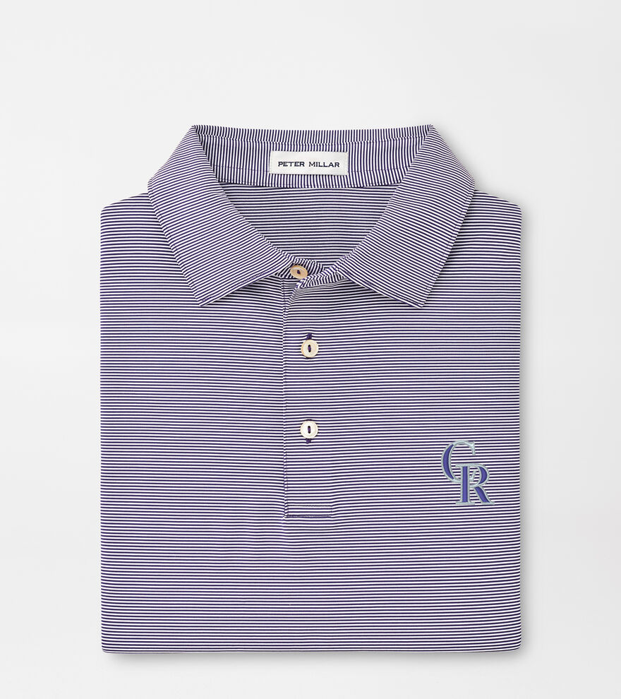 Colorado Rockies Jubilee Stripe Performance Polo image number 1