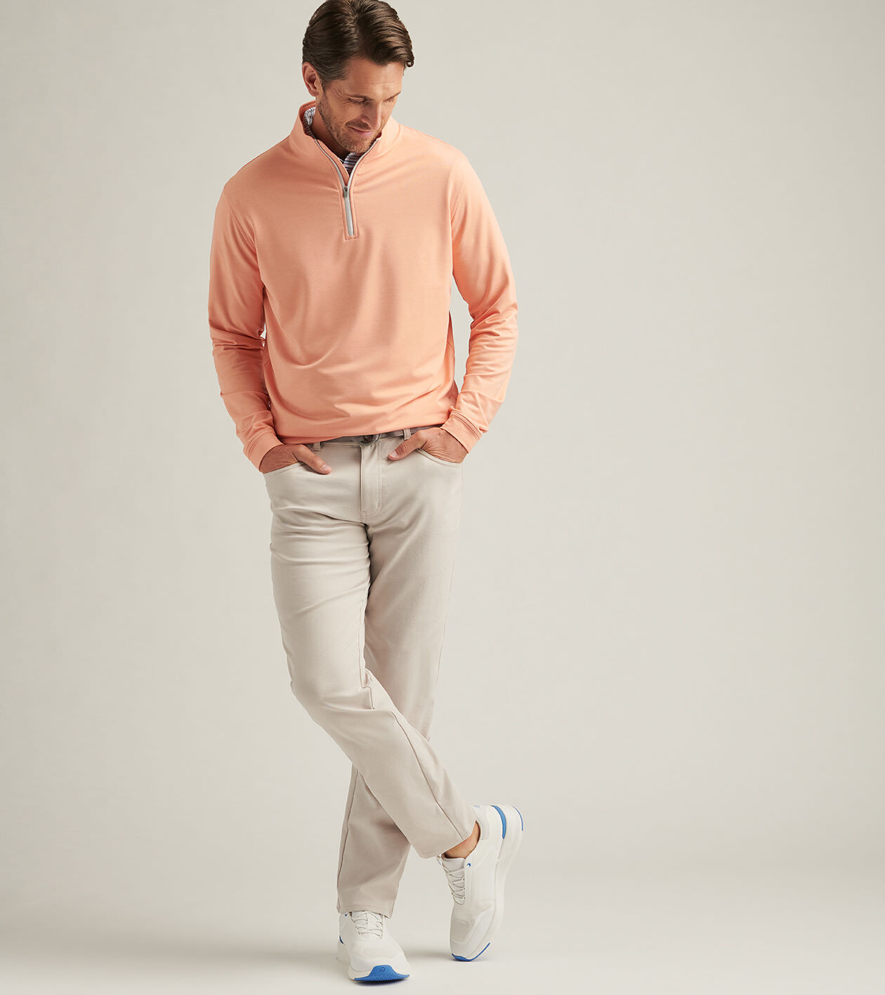 Perth Mélange Performance Quarter-Zip | Men's Pullovers Perth Mélange Performance Quarter-Zip | Men's Pullovers