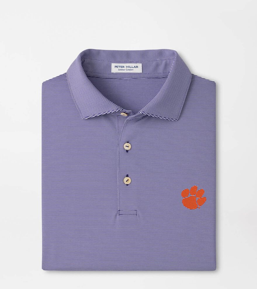 Clemson Jubilee Stripe Performance Polo