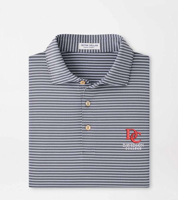 Davidson Tiebreaker Performance Jersey Stripe Polo