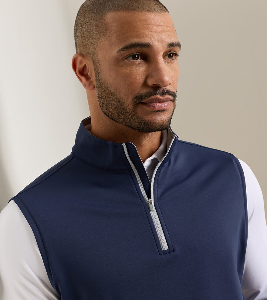 Galway Stretch Loop Terry Quarter-Zip Vest - Alternate Image 3