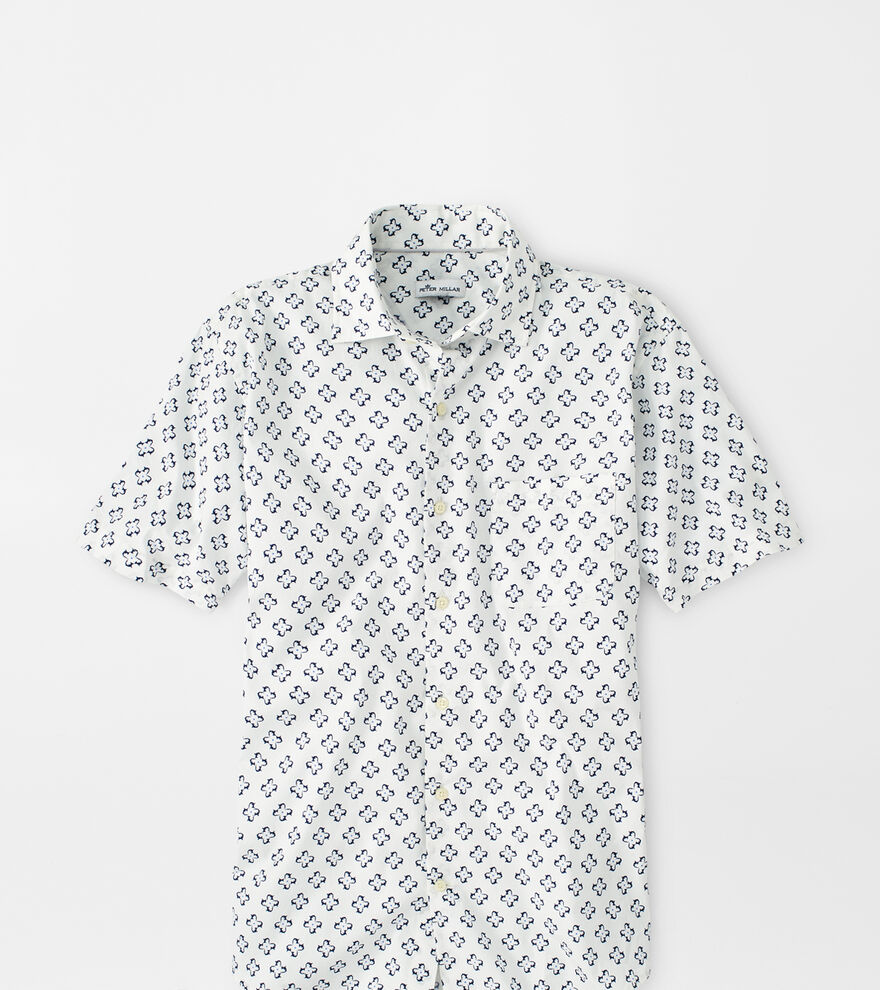 Shark Flower Cotton-Blend Sport Shirt - Alternate Image 8