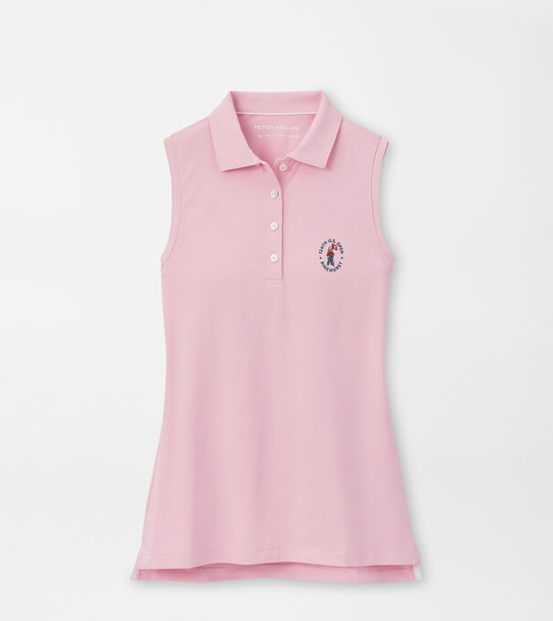 124th U.S. Open Banded Sport Mesh Sleeveless Button Polo
