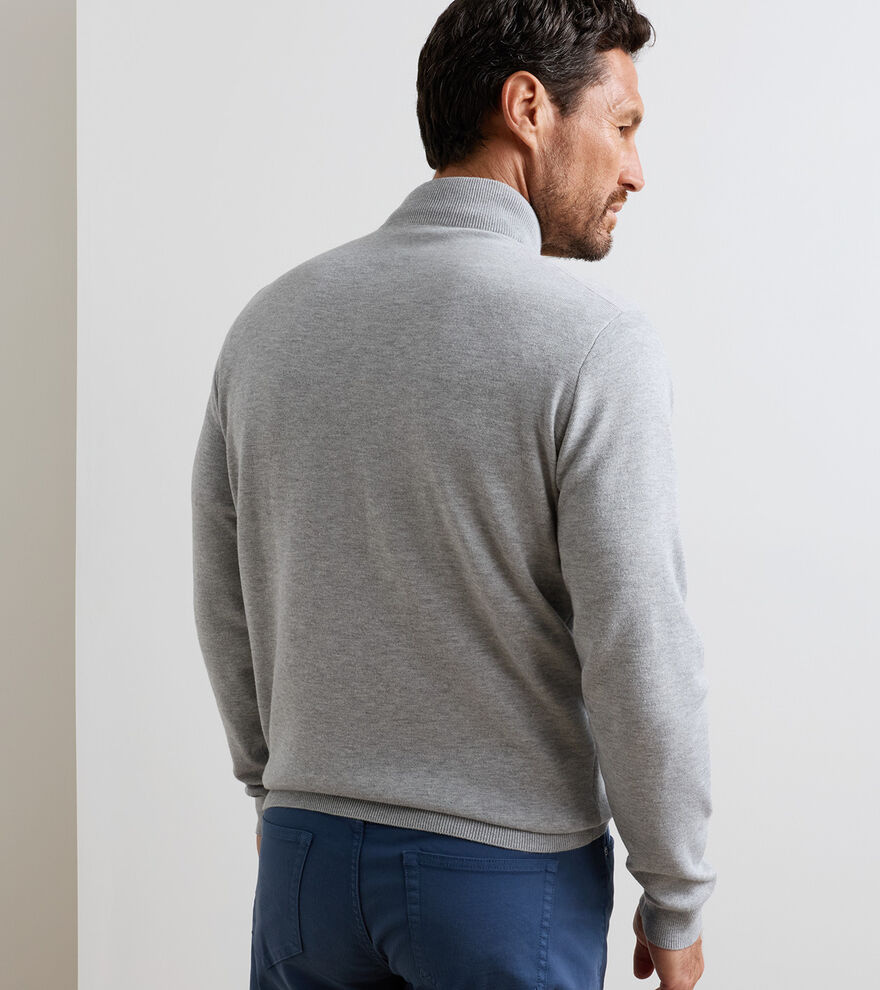 Coolspun Lite Cotton Quarter-Zip Sweater image number 3
