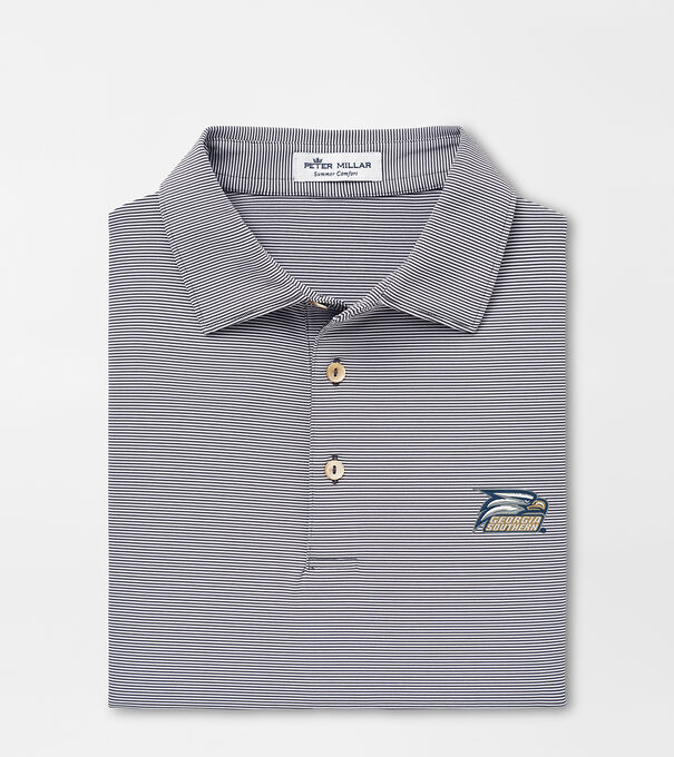 Georgia Southern Eagle & Text Jubilee Stripe Performance Polo