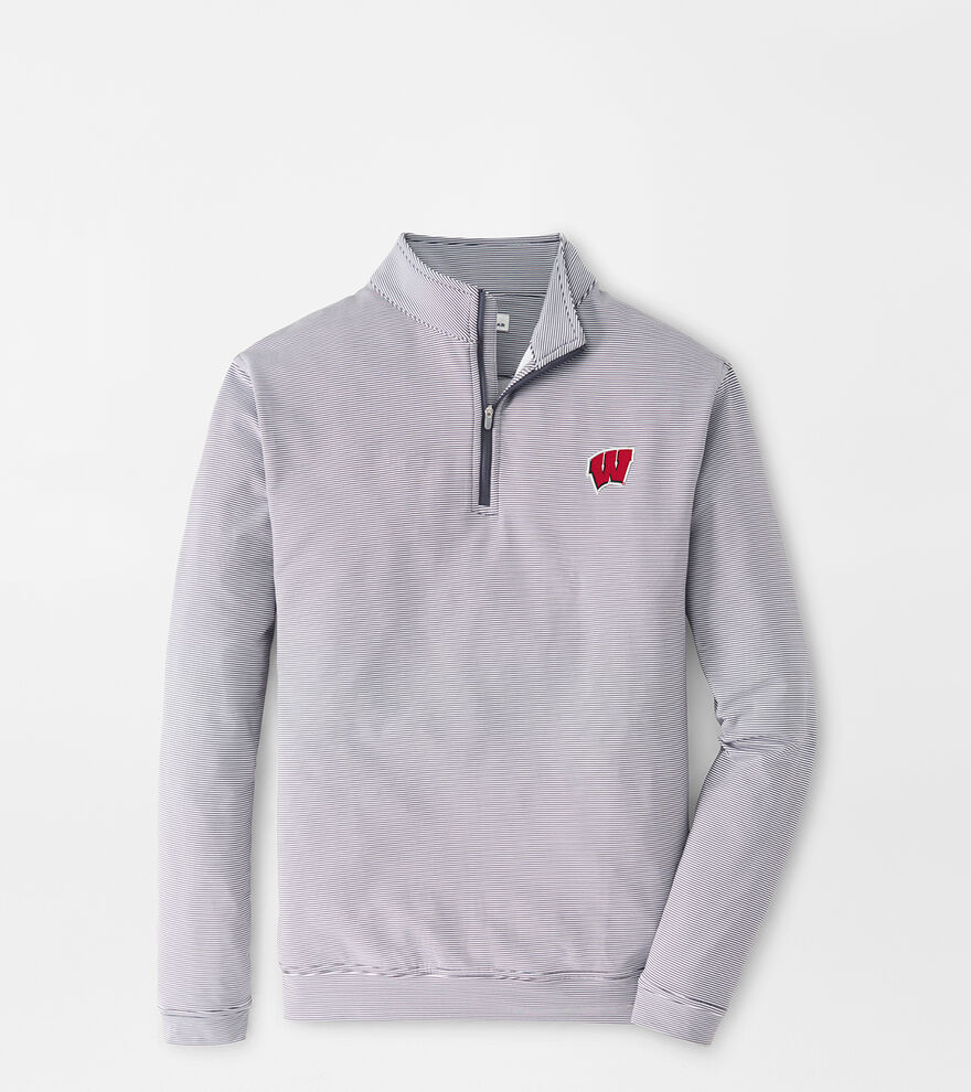 Wisconsin Perth Sugar Stripe Performance Quarter-Zip image number 1