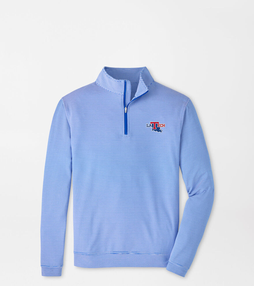 Louisiana Tech Perth Sugar Stripe Performance Quarter-Zip image number 1