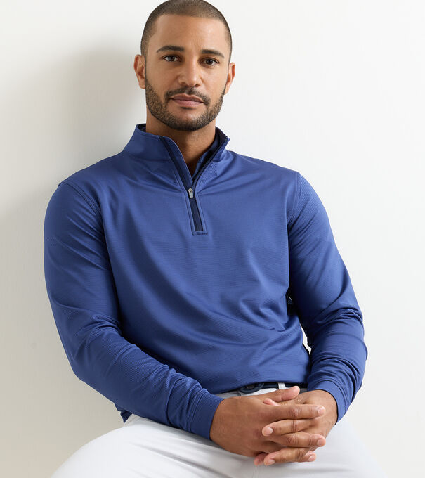 Perth Sugar Stripe Performance Quarter-Zip - Alternate Image 1
